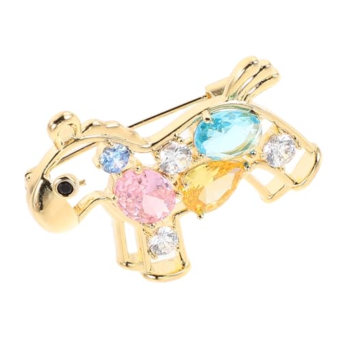 GALPADA Farbige Kristallbrosche Kristallpferdbrosche Glückliche Brosche -revers -stift Mantelbrosche Sternzeichen Brosche Süße Pferdestift Broschennadel Aus Messing Kupfer von GALPADA