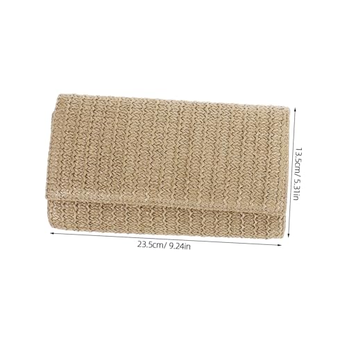 GALPADA Faux Straw Crossbody Bag Damen Umhängetasche Sommer Tasche Für Frauen Stilvolle Kleine Clutch Für Urlaub Strand Abends Elegant von GALPADA
