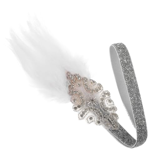 GALPADA Federn Stirnband Kopfschmuck Haarband Federkopfschmuck Hochzeit Stirn Kopfbedeckung Federschmuck Kopf von GALPADA