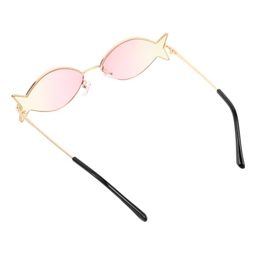 GALPADA Fischförmige Party Sonnenbrille Uv-schutz Lustige Hawaii Brille Sommer Beach Pool Accessoire Partybedarf Gold-rahmen Gläser von GALPADA