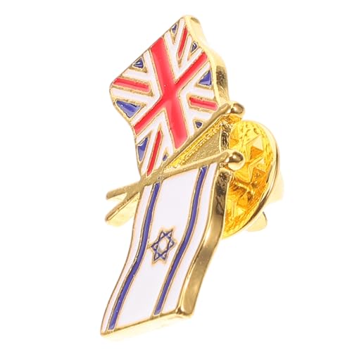 GALPADA Metallbrosche Mit Israelischer Flagge Anstecknadel Aus Legierung Patriotisches Abzeichen Dekorative Brosche Für Kleidung Hutdekor Und Rucksack von GALPADA