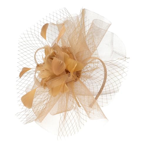 GALPADA Fascinator Haarschmuck Mit Abnehmbarem Haarclip Und Kopfband Für Hochzeiten Teepartys Und Cocktail-events Eleganter Netzhut von GALPADA