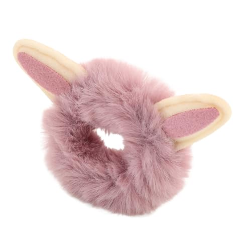 GALPADA Flauschiger Haargummi mit Handgefertigten Cartoon Figuren Plüschbommel Herbst Winter Haarband für Mädchen Vielseitiges Haaraccessoire für Pferdeschwanz und Armband von GALPADA
