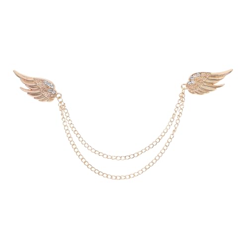 GALPADA Flügel Brosche mit Quaste und Kette für Herren Anstecknadel Stilvolles Anzugzubehör für Männer Elegantes Design Vielseitig Einsetzbar von GALPADA