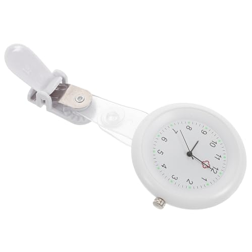 GALPADA Formular Arzthelferin Krankenschwesteruhr am Revers Krankenschwester Uhr Pflegeuhr Medizinuhr Brustuhr Krankenschwester-Timer Taschenuhr für Krankenschwestern Plastik Weiß von GALPADA