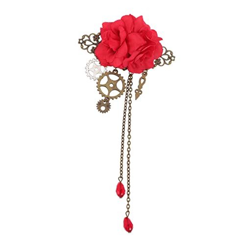 GALPADA Rosen Haarklammer Blumen Haarspange Haarschmuck Für Frauen Cosplay Accessoires Kawaii Gothic Haarschmuck Für Partys von GALPADA