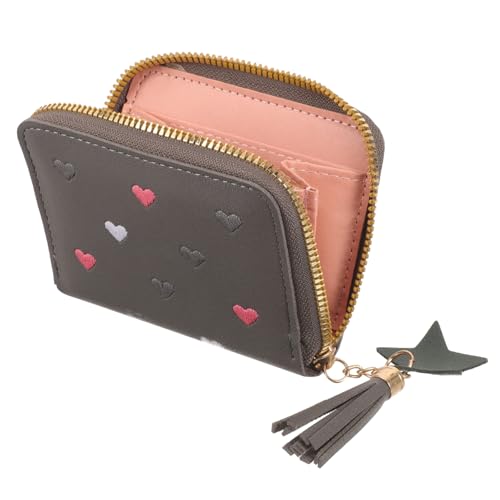 GALPADA Kleine Damen Geldbörse Aus Pu- Mit Reißverschluss Kompakt Und Tragbar Für Münzen Kleingeld Und Karten Modisches Design Für Damen Und Frauen von GALPADA