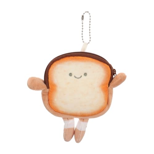 GALPADA Toastform Münzbeutel Mit Reißverschluss Cartoon-kopfhörer-Organizer Süße Kleine Aufbewahrungstasche Münztasche Für Mädchen Kreative Brottasche Mit Anhänger von GALPADA
