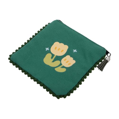 GALPADA Mini Geldbörse Für Stilvolle Tragbare -Tasche Canvas Mit Quasten Für Täglichen Gebrauch Und Besondere Anlässe Grün von GALPADA