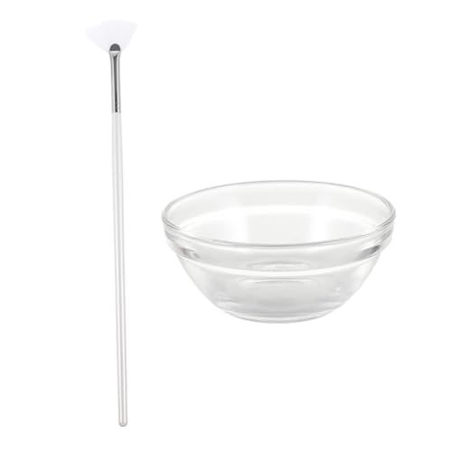 GALPADA Gesichtsmaske Pinsel mit Teiligem DIY Maskenschüssel und Sanftem Fächerpinsel für Gleichmäßiges Auftragen Wiederverwendbar und Leicht zu Reinigen für Beauty Salon und Hautpflege von GALPADA