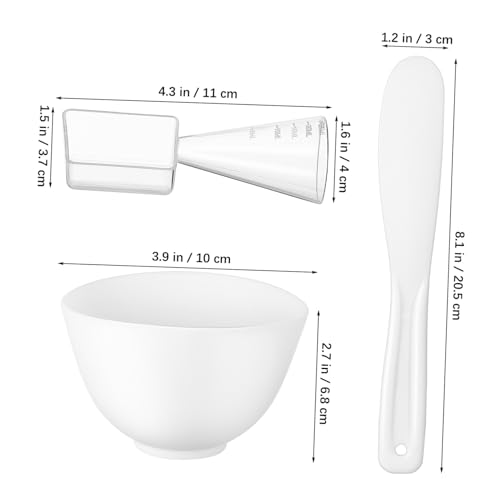 GALPADA Gesichtsmaske Schüssel Silikon Teiliges DIY Masken Mischwerkzeug Spatel und Löffel Langlebig Leicht Vielseitig für Schlammcreme Gel Pulver Einfach zu Reinigen Tragbar für Zuhause von GALPADA