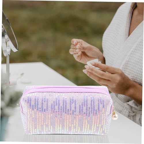 GALPADA Glitzer Kosmetiktasche mit Pailletten Große Kapazität Modische Kosmetikbeutel für Damen Tragbar und Robust für Reisen und Alltag von GALPADA