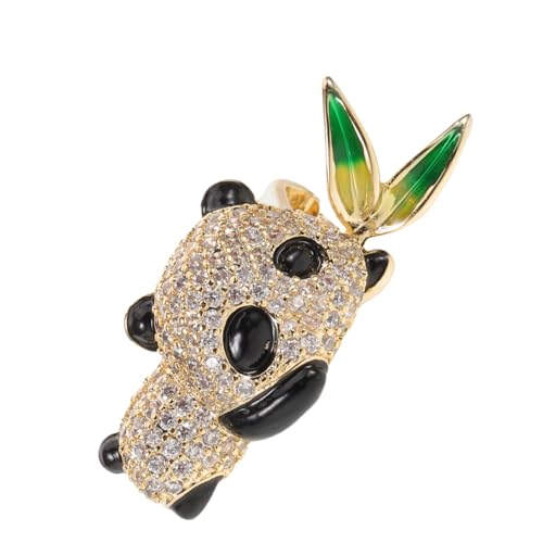 GALPADA Glitzernde Panda Brosche mit Strasssteinen Niedliches Tier Design Vielseitiger Anstecker für Kleid Hut Pullover und Rucksack Funkelndes Schmuckaccessoire für Damen und Herren von GALPADA