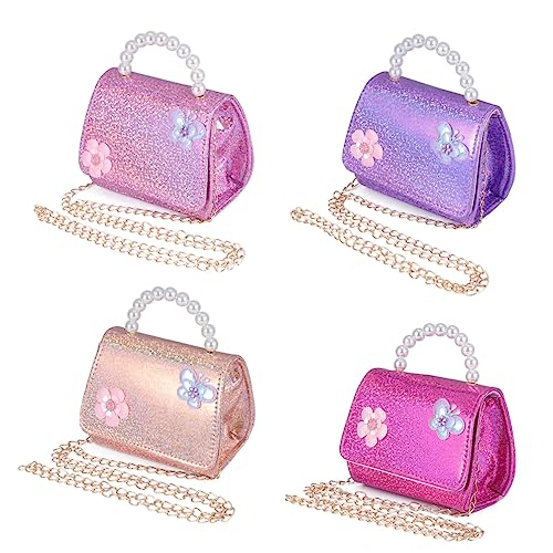 GALPADA Goldene Perlenhandtasche Für Junge Mädchen Mit Abnehmbarem Schultergurt Perlendesign Geeignet Als Umhängetasche Und Handtasche von GALPADA