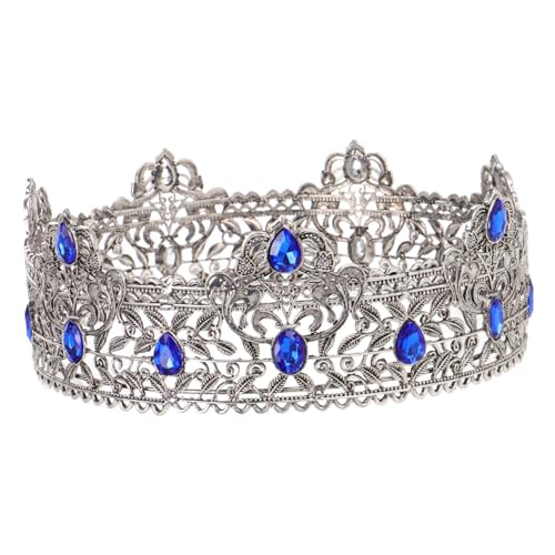GALPADA Gothic Herren Krone mit Funkelnden Strasssteinen Europäisches Design Langlebig und Elegant Geeignet für Kostüm Party Halloween Hochzeit und Abschlussball von GALPADA