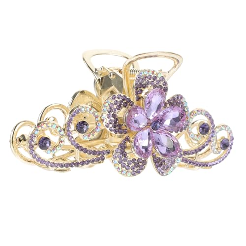 GALPADA Große Haarklammer Strass Haarschmuck Multifunktional für Hochsteckfrisuren und Zöpfe Doppelseitige Blumen Design Haarspange für Damen von GALPADA