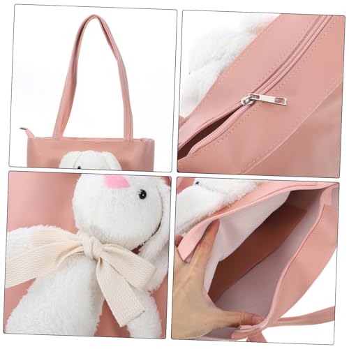 GALPADA Große Kapazität Rabbit Schultertasche Damen Handtasche aus Warmem PU Material mit Kaninchen Design Weiche Umhängetasche für Arbeit Alltag und Geschenk von GALPADA