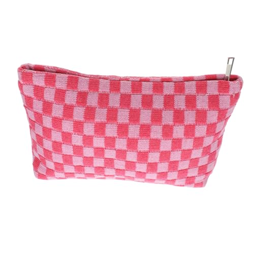 GALPADA Große Kosmetiktasche mit Karomuster Strapazierfähiger Organizer für Frauen Vielseitige Make up Tasche für Reise Business Camping Geräumig und Wiederverwendbar von GALPADA