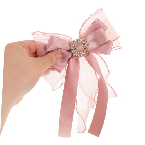 GALPADA Große Schleifenbrosche Damen Anstecknadel Modisches Statement Stabile Stoff Zinklegierung Handgefertigt Vielseitiges Accessoire für Kleidung Taschen Hüte Party Hochzeit von GALPADA