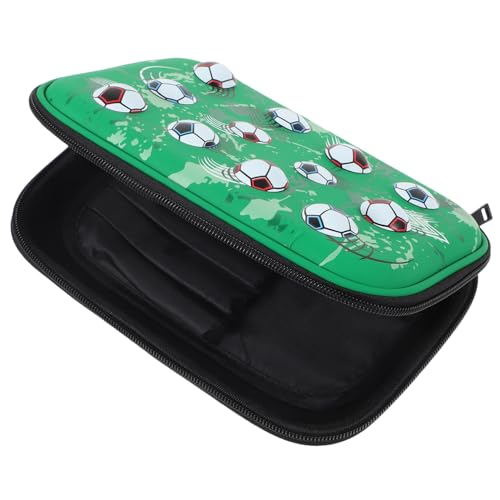 GALPADA Großes Federmäppchen mit Fußball Design Multifunktionales Schreibwaren Etui Leichter Reißverschluss Robust Genäht Praktische Aufbewahrung für Schule von GALPADA