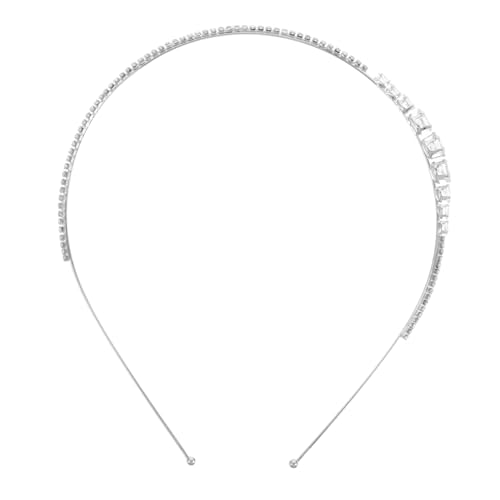GALPADA Haaraccessoires mit Funkelnden Strasssteinen für Hochzeiten Partys und Metall Haarreifen für Mädchensilber von GALPADA