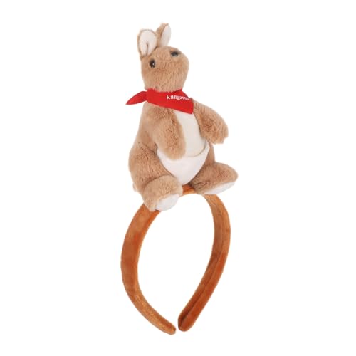 GALPADA Haarband 3D Animal Doll Stirnbänder -Puppenhaarbänder -Puppenzoo Haar Reifen Süße -Haarbänder -Puppenhaarreihe Plüsch Hellbraun von GALPADA