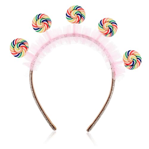 GALPADA Haarreif Lutscher Design Süßes Party Haarband für Mädchen und Kleinkinder Komfortabler Kopfband Schmuck für Geburtstagsfeiern und Alltagsgebrauch von GALPADA