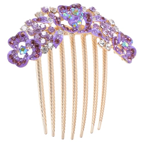 GALPADA Haarschmuck Damen Haarkamm mit Funkelnden Strasssteinen Blumenförmiges Design für Sicheren Eleganter Haaraccessoire für Hochzeit Party für Mutter Freundin Braut von GALPADA