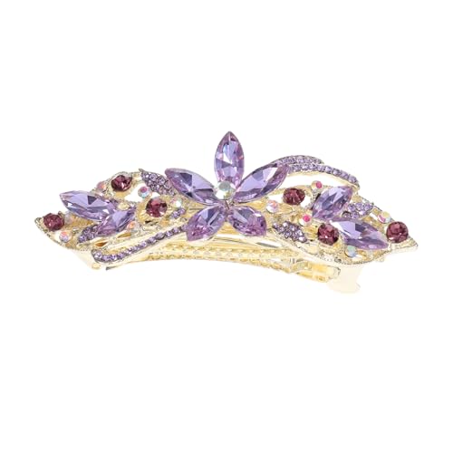 GALPADA Haarspange mit Strasssteinen Frühling haarclip mit Federmechanismus Blingender Haarschmuck für Frauen Fester Sitz für Partys Hochzeiten und Festliche Anlässe von GALPADA