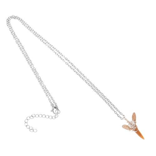 GALPADA Haifischzahn Anhänger Halskette Handgefertigt Mit Silberkette Vintage Schmuck Für Jungen Männer Surfer Teenager Mädchen Frauen von GALPADA