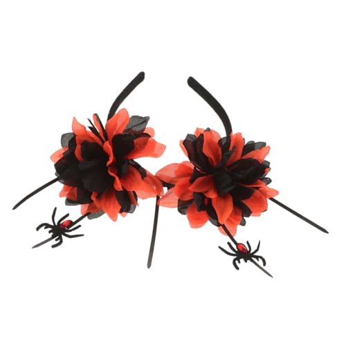 GALPADA Gothic Geisterbraut Stirnband Für Halloween Spinnennetz Kopfschmuck Künstliche Blumen Renaissance Accessoires Für Partys von GALPADA