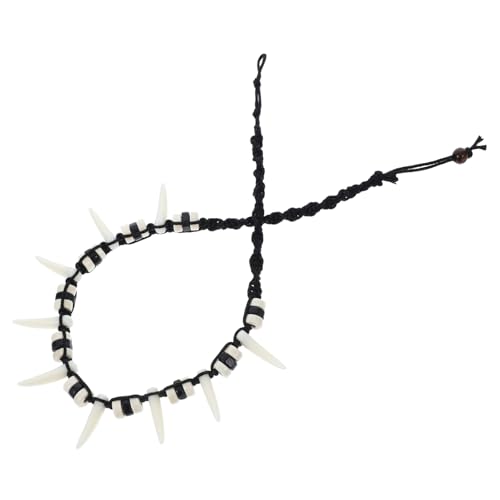 GALPADA Handgefertigte Bohemian Wolfzahn Halskette für Herren im Viking Stil Stilvoller Anhänger für Männer Modisches Schmuckstück mit Einzigartigem Design und Boho von GALPADA