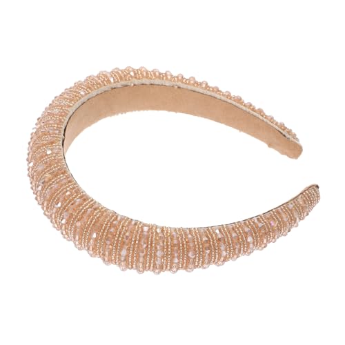 GALPADA Handgefertigtes Damen Perlen Stirnband Gepolstert Modisch und Bequem Geeignet für Alltag Partys und Haarschmuck Leichter Barock Stil in Khaki GALPADA Handgefertigtes Damen Perlen Stirnband Gepolstert Modisch und Bequem Geeignet für Alltag Partys und Haarschmuck Leichter Barock Stil in Khaki von GALPADA