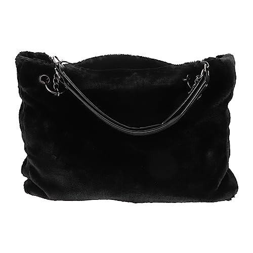 GALPADA Handtasche Plüschige Einkaufstasche Einkaufstaschen Einzelne Umhängetasche Tragetasche Dame Plüschtasche Flauschige Geldbörse Große Tasche Einfach Lässige Tasche Polyester Damen von GALPADA