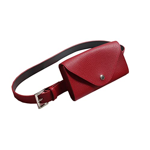 GALPADA Mini-Gürteltasche Samer tannous Passport Holder Einfarbig Funky Hüfttasche für Damen Fanny die Einkaufstasche alle Umschlag Handytasche Obst Geldbörse Panda Handtasche Kind rot von GALPADA