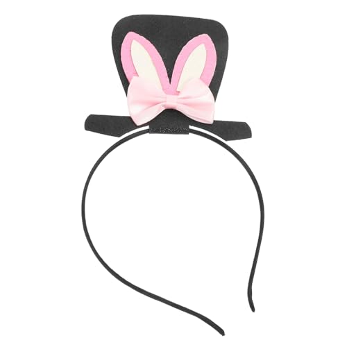 GALPADA Bunny Headband Haarreif Mit Niedlichen Hasenohren Und Schleife Accessoire Für Ostern Cosplay Und Partys Leicht Und Bequem Zu Tragen von GALPADA