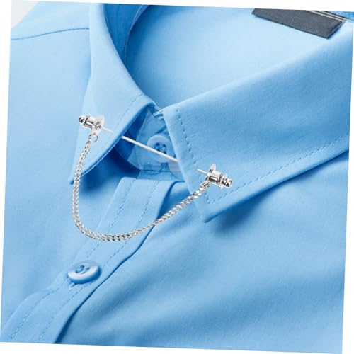 GALPADA Herren Krawattennadel mit Kette Metall Kragenpin Schmuck Eleganter Anstecker für Hemd Vielseitig für Party Fest Business Robuste und Dekorative Kragennadel von GALPADA