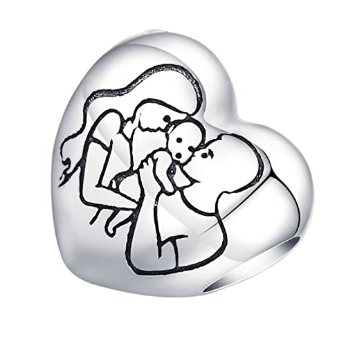 GALPADA Herz Anhänger Charm aus für Armband Schmuck DIY Basteln Kleines Stilvolles Herz Design mit Bohrung Geeignet für Armbänder Halsketten und Kreative Schmuckprojekte von GALPADA