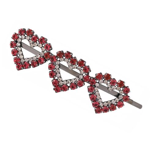 GALPADA Herz Haarspange mit Funkelnden Strasssteinen Haarklammer für Damen und Mädchen Süße Haarschmuck für und Seitenfransen Vielseitig Kombinierbar für Alltag und Besondere Anlässe von GALPADA