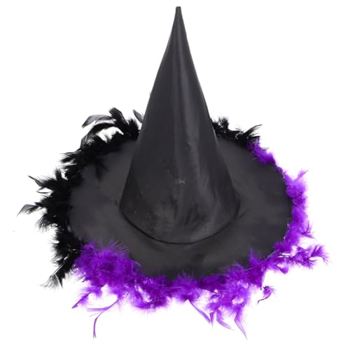 GALPADA Hexenhut Für Damen Und Herren Verstellbarer Halloween Hut Auffälliger Zauberer-hut Für Kostümparty Und Dekoration Halloween-zubehör -schwarz von GALPADA