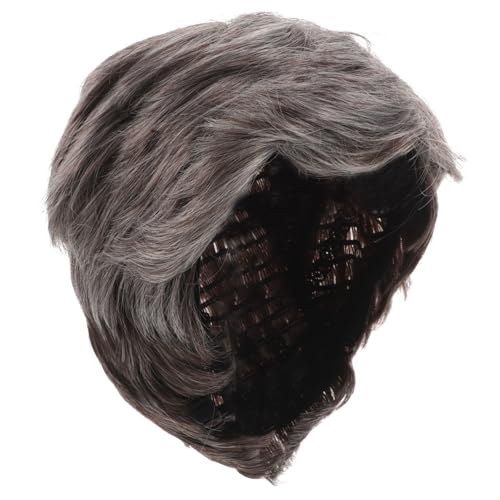 GALPADA Hitzeresistente Synthetikperücke mit Natürlichem Look und Schrägem Scheitel Vielseitig für Cosplay Halloween Partys Realistische Männer Perücke von GALPADA