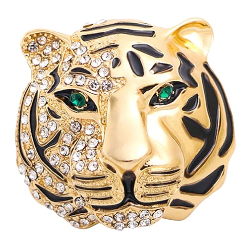 GALPADA Hochwertige Tiger Brosche mit Strassbesatz Elegante Anstecknadel für Herrenanzug Funkelndes Modeaccessoire für Party Bühne und Festliche Kleidung GALPADA Hochwertige Tiger Brosche mit Strassbesatz Elegante Anstecknadel für Herrenanzug Funkelndes Modeaccessoire für Party Bühne und Festliche Kleidung von GALPADA