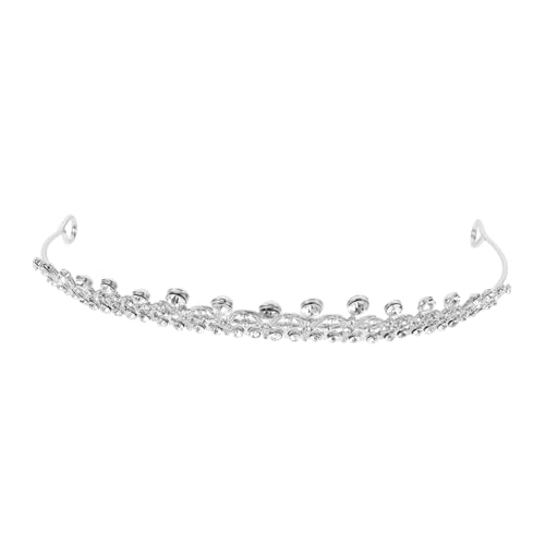 GALPADA Hochzeit Krone Braut Tiara Stirnband Strass Leichtes Komfortables Brautkopfschmuck für Hochzeiten Geburtstage und Besondere Anlässe Silberfarbenes Accessoire von GALPADA