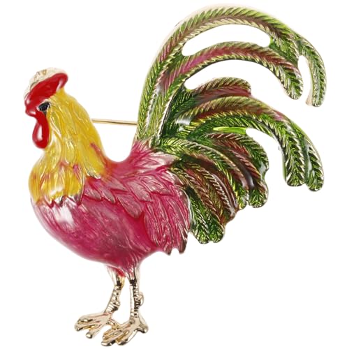 GALPADA Huhn-Hahn-Brosche Emaille-Henne-Brosche Tier-Statement-Broschen Tier-Reversbroschen Lustige Anstecknadeln Modeschmuck Anzugbroschen Für Ostern Frauen Und Mädchen von GALPADA