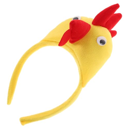 GALPADA Huhn-kopfbedeckung Aus Kunststoff Und Plüsch Cartoon-stirnband Für Partys Und Geburtstage Lustiges Tier-accessoire Für Cosplay Und Festivals von GALPADA