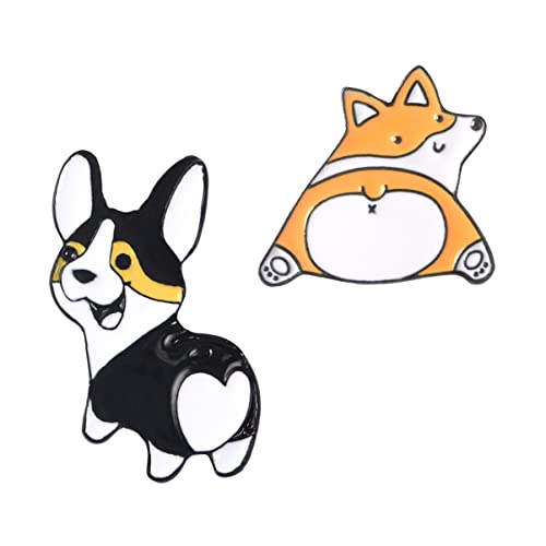 GALPADA Husky Corgi Brosche 2 Stücke Stylische Anstecknadel Aus Legierung Für Kleidung Tiermotiv Accessoire Für Frauen Für Hochzeiten Geburtstage Weihnachten Anlässe von GALPADA