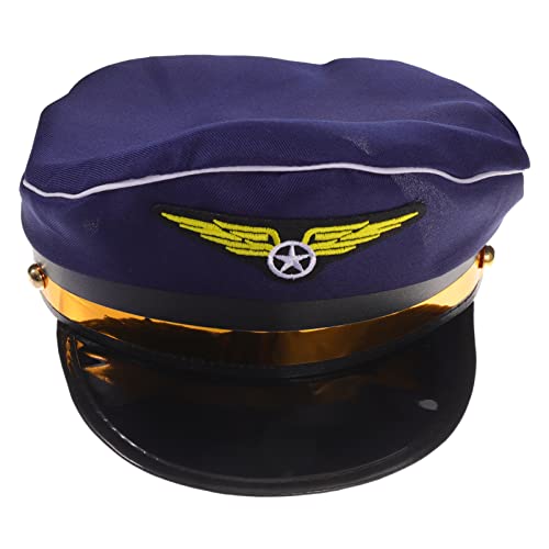 GALPADA Flugbegleitermütze Cosplay Hut für Damen Stewardess Hut Leichtem Material Passendes Accessoire für Kostüme für Halloween Partys und Rollenspiele von GALPADA