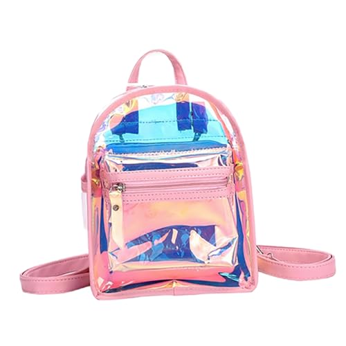 GALPADA Iridescent Rucksack Für Mädchen Transparentes Mini-Make-up Backpack Für Stadionveranstaltungen Und Vielseitige Tragetasche Für Schule Und von GALPADA