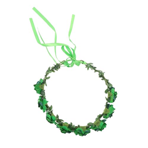 GALPADA Fabric Garland Haarreif Mit Authentischen Stoffblumen Für Patrick's Day Leicht Und Für Partys Und Festliche Anlässe Grünes Accessoire Für Damen von GALPADA