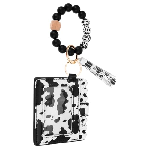 GALPADA Frauen Geldbörse Mit Schlüsselanhänger Kleine Pu Clutch Mit Bunten Perlen Kartenetui Für Damen Im Einzigartigen Design Für Alltag Und Besondere Anlässe von GALPADA